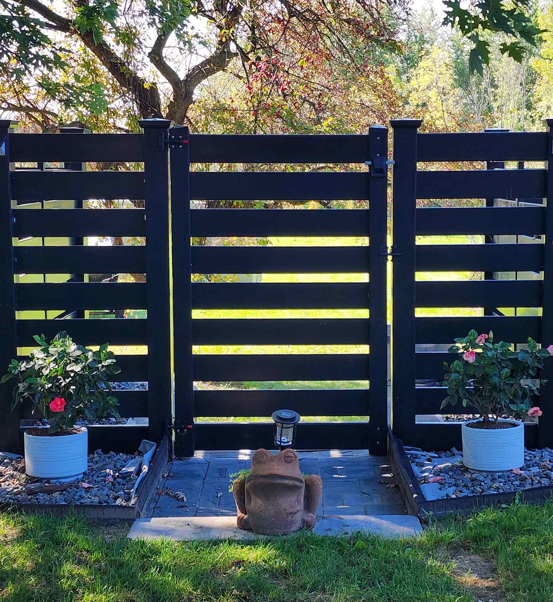 Black vinyl gate