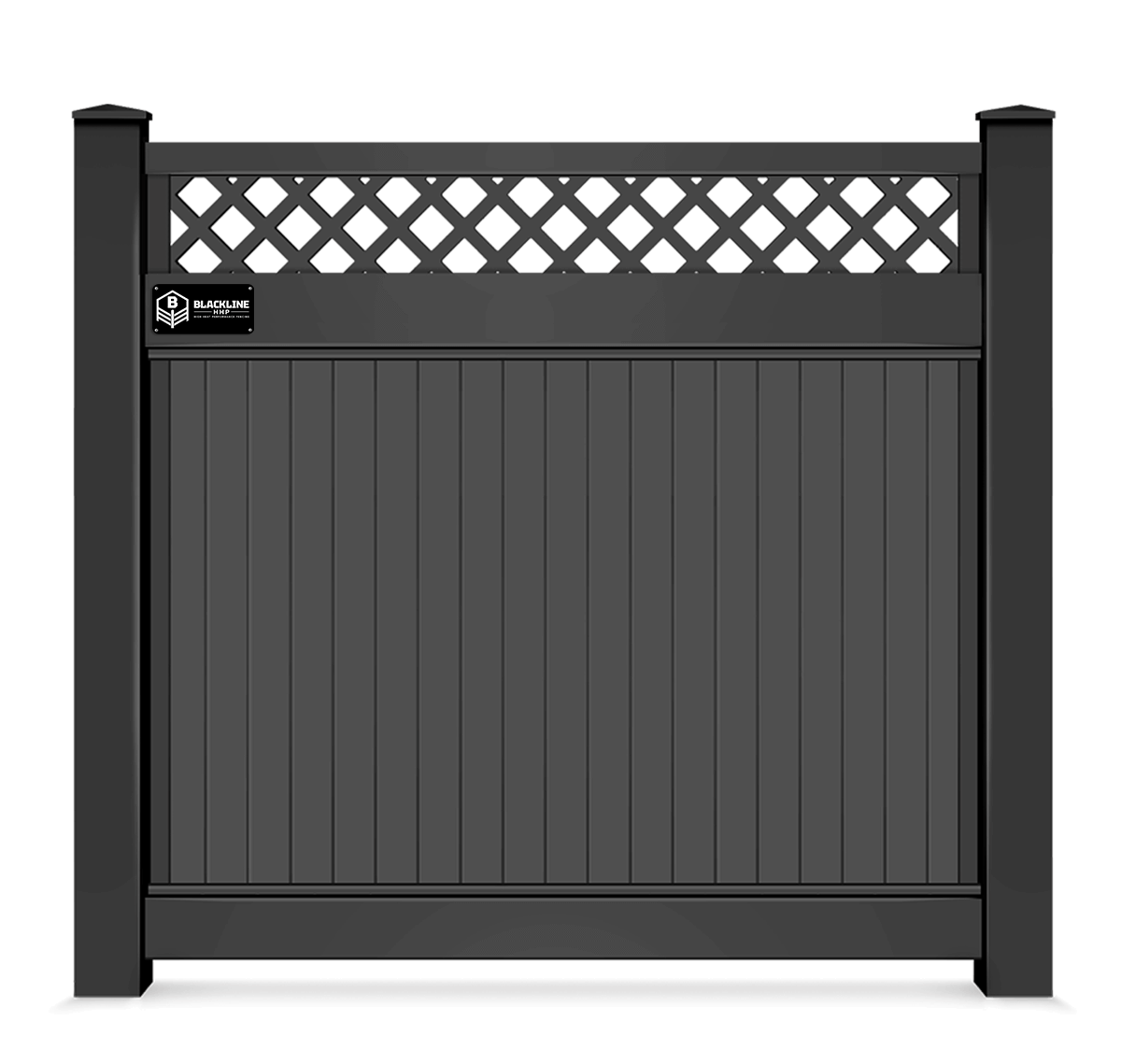 Lattice-Topped Vinyl Privacy Fence