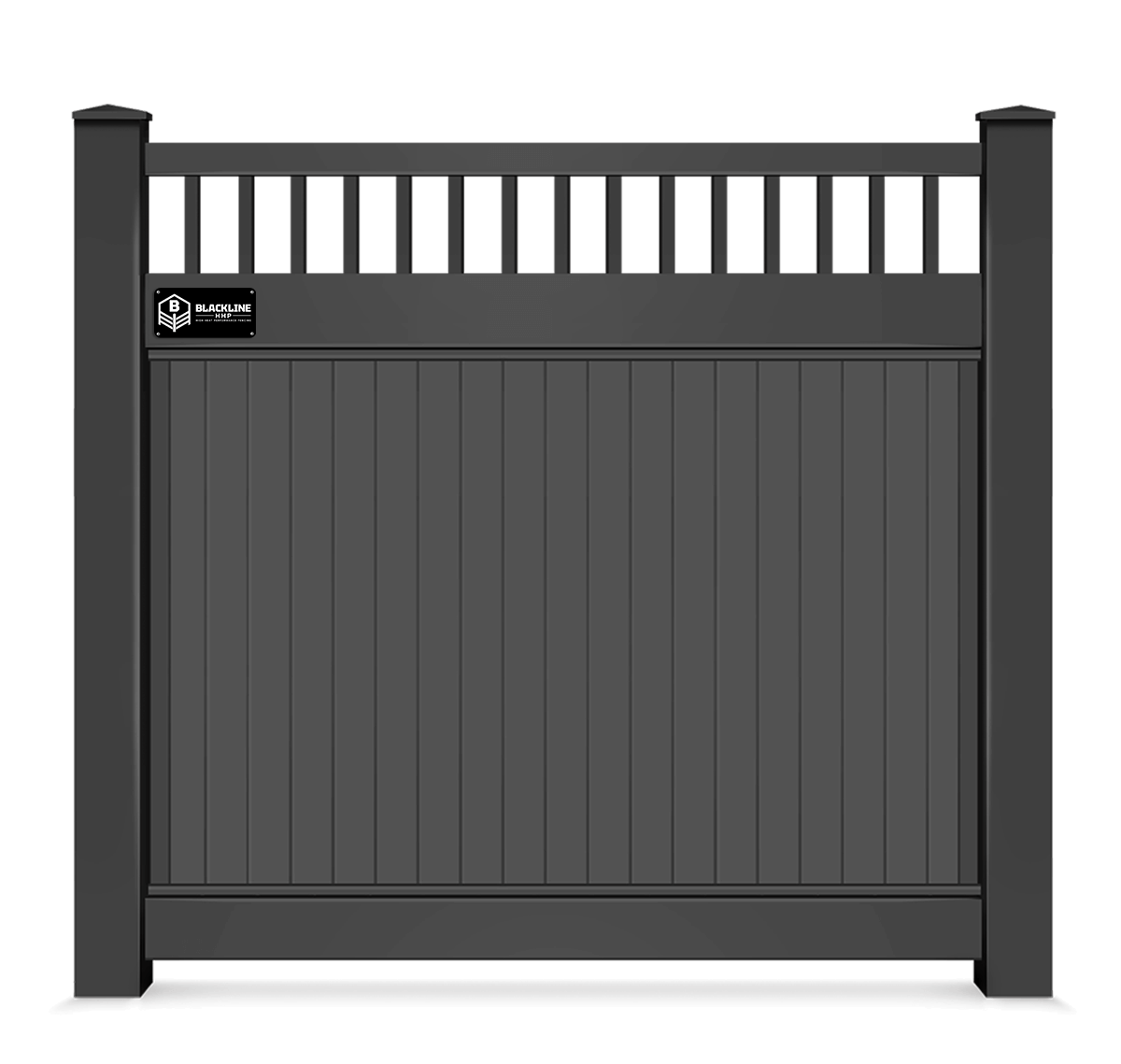 Picket-Topped Vinyl Fence