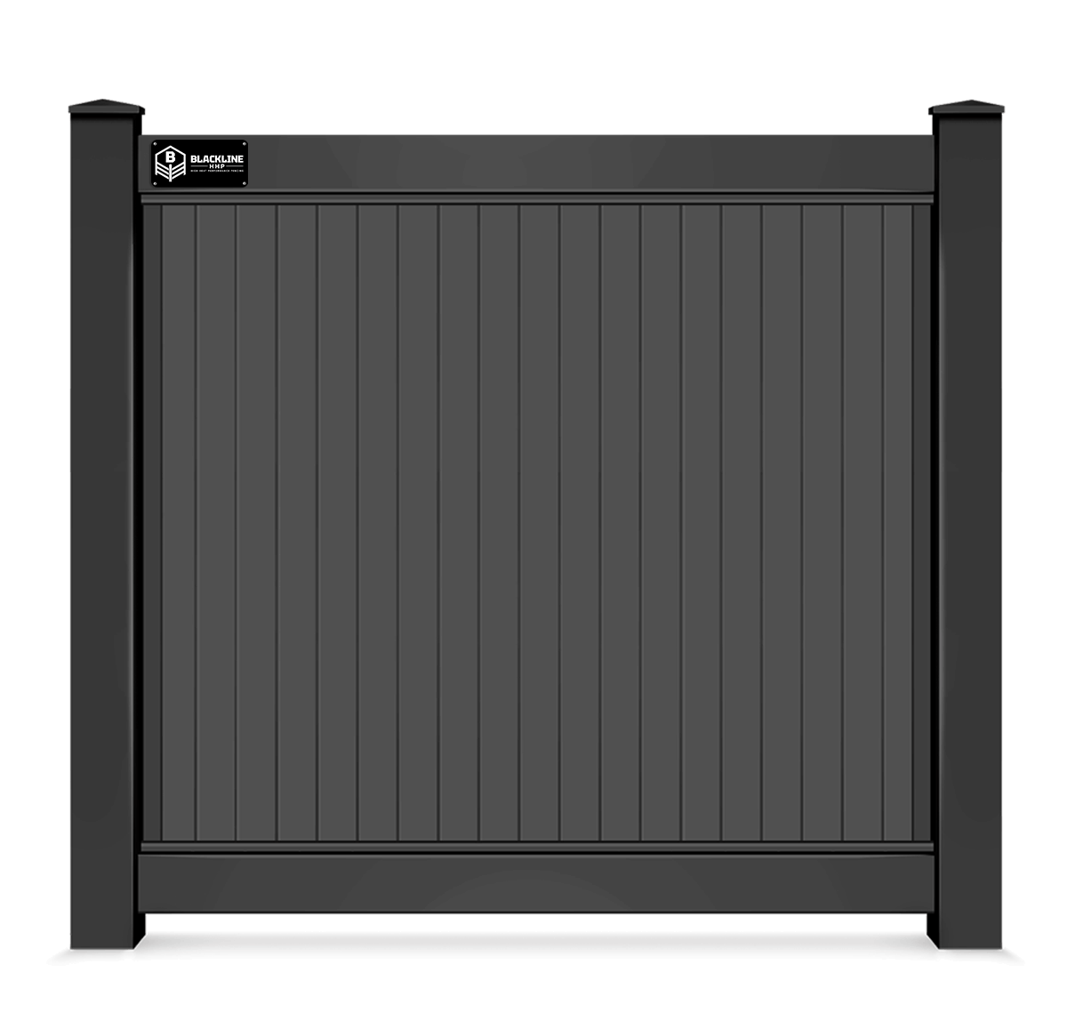 Solid Privacy Black Vinyl Fence