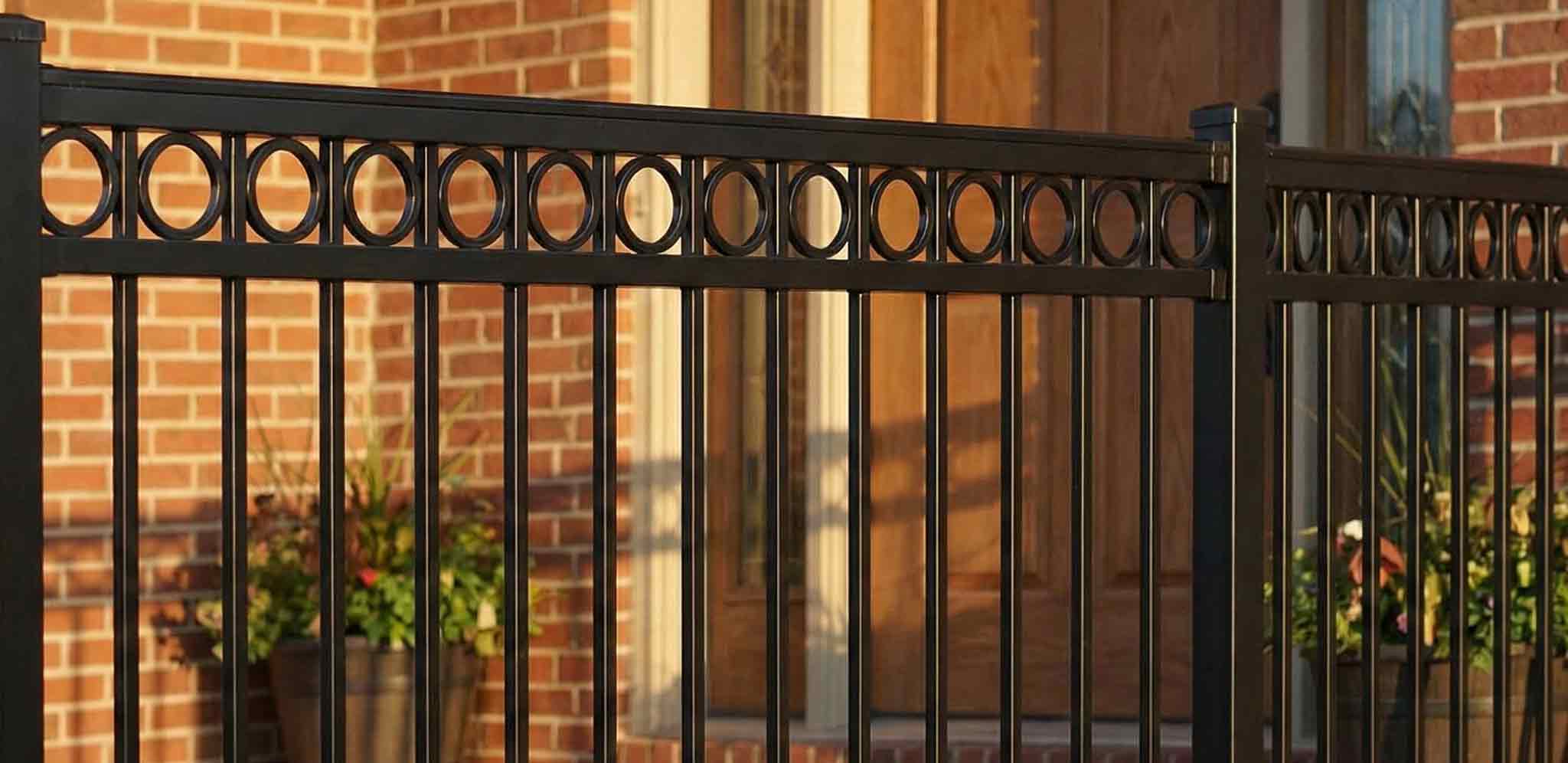 Black ornamental vinyl railing