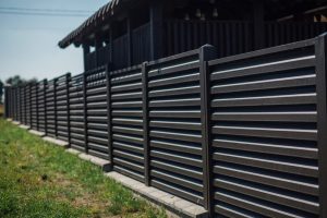 Black vinyl fence